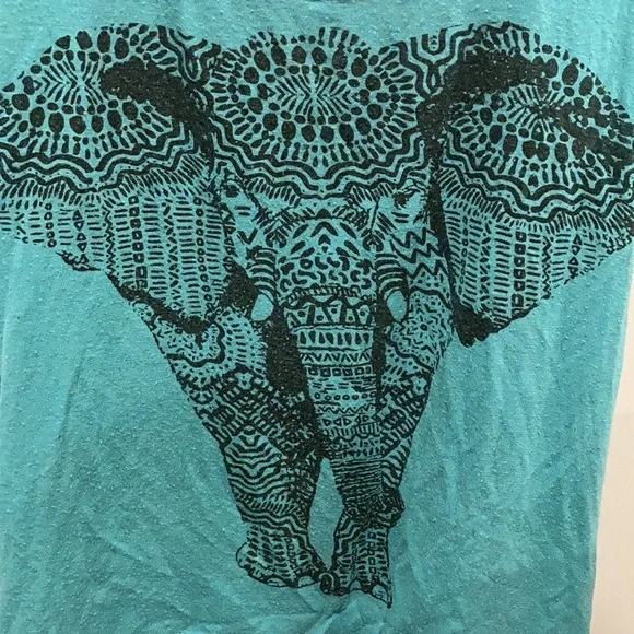 Iris & Navy Teal ELEPHANT 🐘 Tank Top - Picture 6 of 8